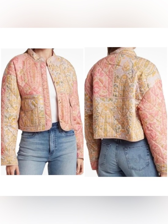 7 For All Mankind Jackets & Blazers - FOR ALL MANKIND Quilted Crop Patchwork Barn Jacket